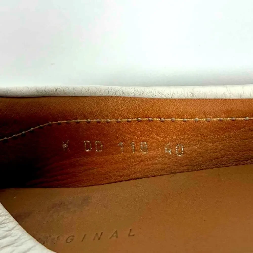 Y2K The Original Car Shoe (Prada) Black & White Leather Driving Loafers - EU40